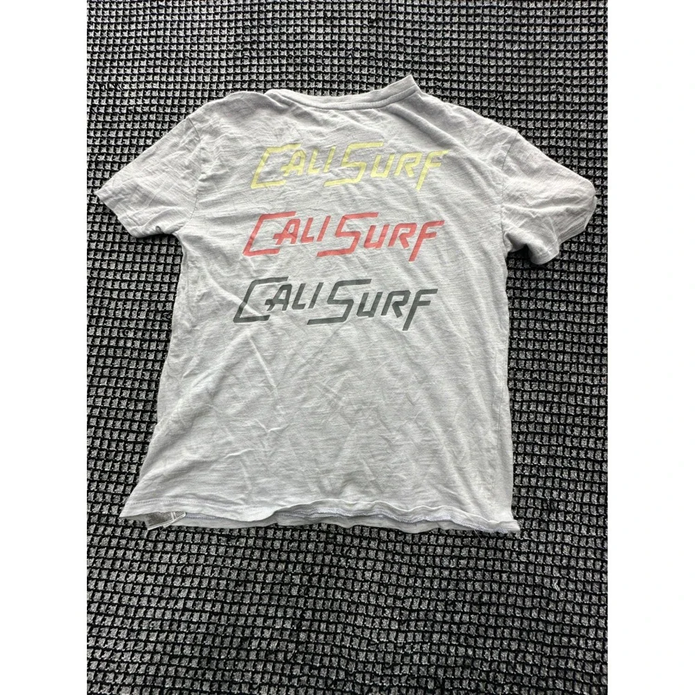 Gap Graphic T-Shirt Kids XXL Gray Cali Surf Palm Tree Sunset Tee